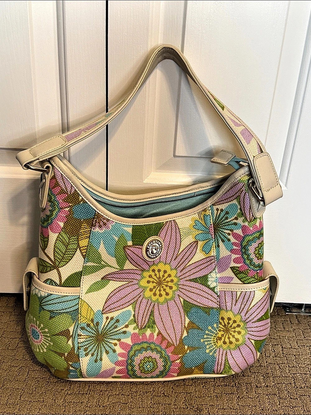 Spartina 449 Floral Linen Shoulder Bag with Wallet